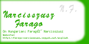 narcisszusz farago business card